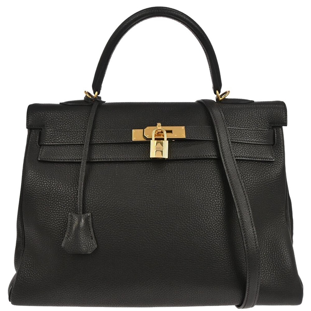 Hermes Kelly Black Togo with Gold Hardware 35